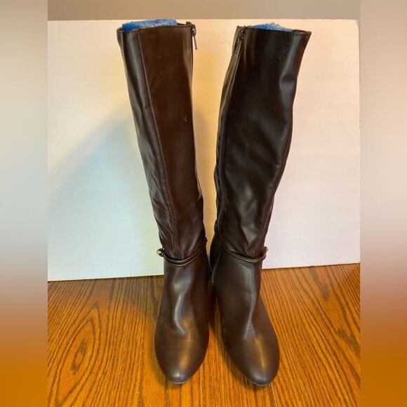 Dexflex Comfort Women’s 8 1/2 W Chocolate Brown Heeled Boots - Picture 1 of 10